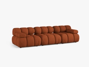 CANAPEA BELLIS, CU 3 LOCURI, CARAMIZIE, CU TAPITERIE DIN TEXTIL STRUCTURAT, MICADONI - Img 2