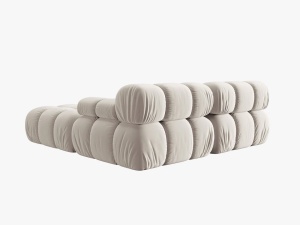 CANAPEA/COLTAR MODULAR BELLIS, 3 LOCURI, 188 CM, BEJ DESCHIS 21, TAPITERIE DIN CATIFEA, DESIGN DEOSEBIT - Img 5