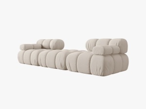 CANAPEA/COLTAR MODULAR BELLIS, 3 LOCURI, 188 CM, BEJ DESCHIS 23, TAPITERIE DIN CATIFEA 3D, DESIGN DEOSEBIT - Img 2