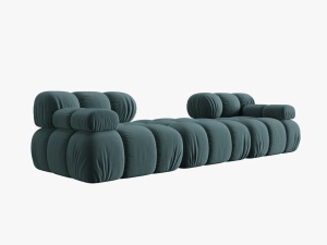 CANAPEA/COLTAR MODULAR BELLIS, 3 LOCURI, 188 CM, VERDE PETROL 87, TAPITERIE DIN CATIFEA, DESIGN DEOSEBIT - Img 2