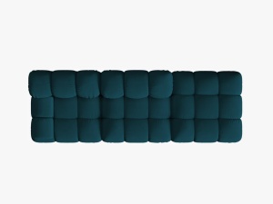 CANAPEA/COLTAR MODULAR BELLIS DREAPTA, 3 LOCURI, 282 CM, BLEUMARIN 87, TAPITERIE DIN CATIFEA 3D, DESIGN DEOSEBIT - Img 3
