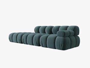 CANAPEA/COLTAR MODULAR BELLIS STANGA, 3 LOCURI, 282 CM, VERDE PETROL 87, TAPITERIE DIN CATIFEA, DESIGN DEOSEBIT - Img 4