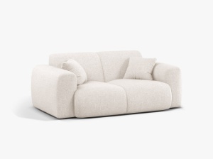 CANAPEA CU 2 LOCURI, MOLINO, 170 CM, BEJ DESCHIS, CU TAPITERIE DIN TEXTIL CHENILLE EDEN, MICADONI - Img 2