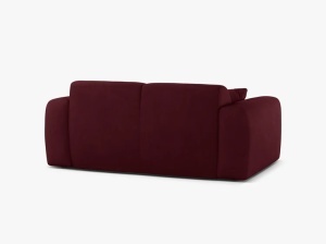 CANAPEA CU 2 LOCURI, MOLINO, 170 CM, BORDO, CU TAPITERIE DIN TEXTIL CHENILLE REBEL, MICADONI - Img 3