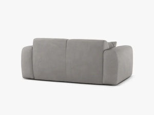 CANAPEA CU 2 LOCURI, MOLINO, 170 CM, GRI DESCHIS, CU TAPITERIE DIN TEXTIL CHENILLE REBEL, MICADONI - Img 3