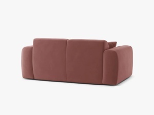 CANAPEA CU 2 LOCURI, MOLINO, 170 CM, ROZ FLAMINGO, CU TAPITERIE DIN TEXTIL CATIFEA VELVET CASINO, MICADONI - Img 3