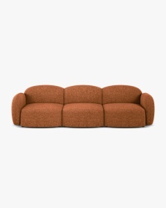CANAPEA CU 3 LOCURI BLAIR, 274X 95, CARAMIZIU, CU TAPITERIE DIN TEXTIL CHENILLE EDEN, MICADONI - Img 3