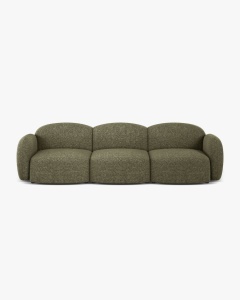 CANAPEA CU 3 LOCURI BLAIR, 274X 95, VERDE, CU TAPITERIE DIN TEXTIL CHENILLE EDEN, MICADONI