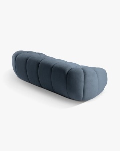 CANAPEA CU 3 LOCURI DIANA, BLUE JEANS, 234X114 CM, TAPITAT CU TAPITERIE DIN TEXTIL STRUCTURAT BUBBLE, MICADONI - Img 4