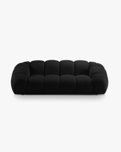 CANAPEA CU 3 LOCURI DIANA, NEGRU, 114X254 CM, TAPITAT CU TAPITERIE DIN TEXTIL 3D SONIC, MICADONI
