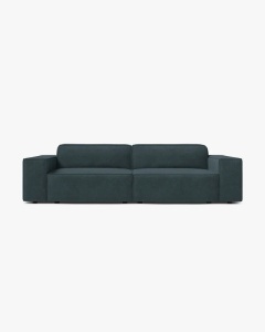 CANAPEA CU 3 LOCURI JODIE, 204X99 CM, ADANCIME SCAUN 62 CM, BEJ DESCHIS, TAPITAT CU TAPITERIE DIN TEXTIL STRUCTURAT LIBERTY, MICADONI