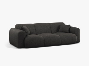 CANAPEA CU 3 LOCURI, MOLINO, 235 CM, GRI ANTRACIT, CU TAPITERIE DIN TEXTIL CHENILLE EDEN, MICADONI - Img 2