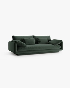 CANAPEA CU 3 LOCURI, TORINO, 220X103, VERDE MUSCHI, CU TAPITERIE DIN TEXTIL STRUCTURAT WIND, MICADONI