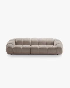 CANAPEA CU 4 LOCURI DIANA, BEJ INCHIS, 294X114 CM, TAPITAT CU TAPITERIE DIN TEXTIL STRUCTURAT BUBBLE, MICADONI