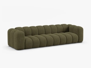 CANAPEA CU 4 LOCURI LUPIN 288, VERDE, CU TAPITERIE DIN TEXTIL CHENILLE EDEN, MICADONI - Img 2