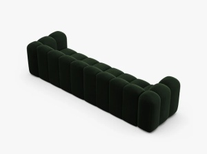 CANAPEA CU 4 LOCURI LUPIN 288, VERDE SMARALD, CU TAPITERIE DIN CATIFEA VENUS, MICADONI - Img 3