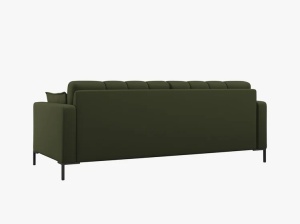 CANAPEA CU 4 LOCURI, MAMAIA VERDE OLIV INCHIS NEVE, CU TAPITERIE DIN TEXTIL FIN, MICADONI - Img 3