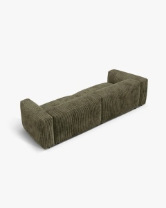 CANAPEA CU 4 LOCURI, MARTINA, VERDE MUSCHI, 320 CM, CU TAPITERIE DIN TEXTIL CORDOI TILIA, MICADONI - Img 3