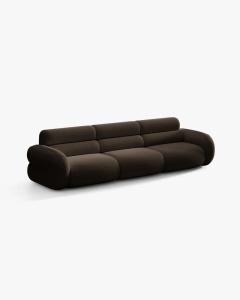 CANAPEA CU 4 LOCURI, NEO, MARO, 305X100 CM, TAPITAT CU TAPITERIE DIN TEXTIL BOUCLE BALOO, MICADONI - Img 2