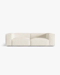CANAPEA CU 4 LOCURI, NURIA FILDES, 250X110 CM, TAPITAT CU TAPITERIE DIN TEXTIL BOUCLE MONET, MICADONI