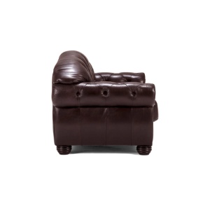 CANAPEA DE LUX CHESTERFIELD HEREFORD 168CM, 2 LOCURI, DIN PIELE NATURALA, CULOARE MARO, ARTIM SELECTION - Img 5