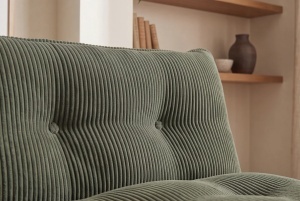 CANAPEA EXTENSIBILA COCO 190CM, 3 LOCURI, REALIZATA DIN LEMN SI CATIFEA RAIAT, DE CULOARE VERDE, ARTIM GROUP SELECTION - Img 7