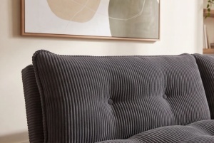 CANAPEA EXTENSIBILA COCO 190CM, 3 LOCURI, REALIZATA DIN LEMN SI CATIFEA, DE CULOARE GRI, ARTIM GROUP SELECTION - Img 7