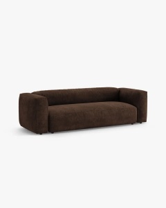 CANAPEA EXTENSIBILA, CU 3 LOCURI, MARTINA, CIOCOLATIU, 264 CM, CU TAPITERIE DIN TEXTIL CATIFEA VOGUE, MICADONI - Img 2