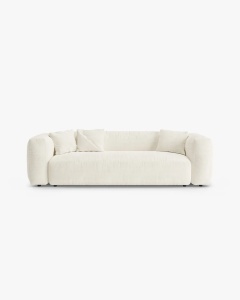 CANAPEA EXTENSIBILA, CU 3 LOCURI, MARTINA, FILDES, 264 CM, CU TAPITERIE DIN TEXTIL BOUCLE MONET, MICADONI