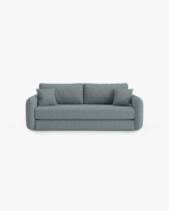 CANAPEA EXTENSIBILA DORMI, ALBASTRU DESCHIS, 225X94 CM, TAPITAT CU TAPITERIE DIN TEXTIL STRUCTURAT MOLYBDEN, MICADONI