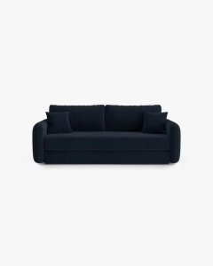 CANAPEA EXTENSIBILA DORMI, ALBASTRU ROYAL, 225X94 CM, TAPITAT CU TAPITERIE DIN TEXTIL CATIFEA SALVADOR, MICADONI