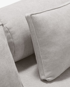 CANAPEA EXTENSIBILA DREAMY, CU 3 LOCURI, GRI DESCHIS, 206X95 CM, TAPITAT CU TAPITERIE DIN TEXTIL STRUCTURAT LIBERTY, MICADONI - Img 7