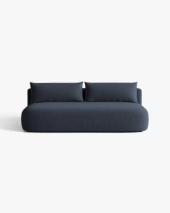CANAPEA EXTENSIBILA HENA, CU 3 LOCURI, ALBASTRU ROYAL, 205X112 CM, TAPITAT CU TAPITERIE DIN TEXTIL STRUCTURAT MOLYBDEN, MICADONI