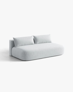 CANAPEA EXTENSIBILA HENA, CU 3 LOCURI, GRI DESCHIS, 205X112 CM, TAPITAT CU TAPITERIE DIN TEXTIL STRUCTURAT MOLYBDEN, MICADONI - Img 2