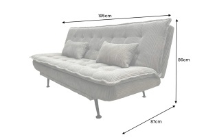 CANAPEA EXTENSIBILA, JAZZ 195CM, 3 LOCURI, MATERIAL CATIFEA RAIAT, CULOARE GRI/MARO, ARTIM GROUP SELECTION - Img 10