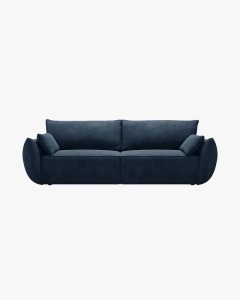 CANAPEA EXTENSIBILA KAELLE, 244 CM, CU 3 LOCURI, ALBASTRU ROYAL, CU TAPITERIE DIN TEXTIL CHENILLE OVER THE HORIZON, MICADONI