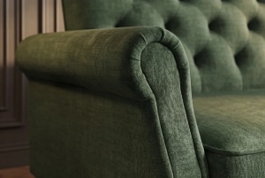 CANAPEA EXTENSIBILA MAISON BELLE 220CM, DIN LEMN SI TEXTIL CATIFEA, CULOARE VERDE, INVICTA INTERIOR - Img 3