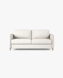 CANAPEA EXTENSIBILA SIMO, ALB, 225X94 CM, TAPITAT CU TAPITERIE DIN TEXTIL STRUCTURAT BABEL, MICADONI