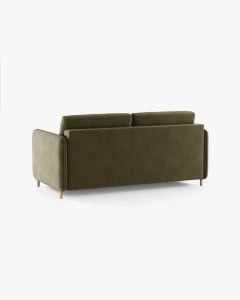CANAPEA EXTENSIBILA SIMO, VERDE, 225X94 CM, TAPITAT CU TAPITERIE DIN TEXTIL CATIFEA SALVADOR, MICADONI - Img 5