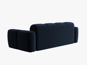 CANAPEA LISA, 3 LOCURI, 216 CM, ALBASTRU ROYAL, TAPITERIE DIN CATIFEA, DESIGN DEOSEBIT - Img 4