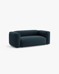 CANAPEA MARTINA, CU 2 LOCURI, BLUE JEANS, 200 CM, CU TAPITERIE DIN TEXTIL STRUCTURAT BOSTON, MICADONI - Img 2