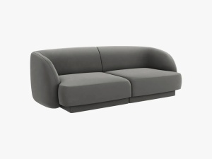 CANAPEA MILEY, 2 LOCURI, 180 CM, GRI DESCHIS 13, TAPITERIE DIN CATIFEA, DESIGN DEOSEBIT - Img 2