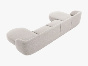 CANAPEA MILEY, 5 LOCURI, 330 CM, GRI DESCHIS 06, TAPITERIE CHENILLE, DESIGN DEOSEBIT - Img 2