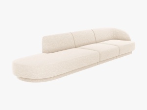 CANAPEA MILEY STANGA, 4 LOCURI, 325 CM, BEJ DESCHIS 23, TAPITERIE CHENILLE, DESIGN DEOSEBIT