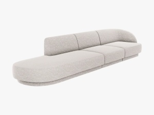 CANAPEA MILEY STANGA, 4 LOCURI, 325 CM, GRI DESCHIS 06, TAPITERIE CHENILLE, DESIGN DEOSEBIT