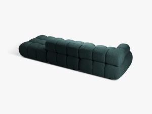 CANAPEA MODULA BELLIS, PE DREAPTA, BENZINA, CU TAPITERIE DIN TEXTIL BOUCLE ROLF, MICADONI - Img 3