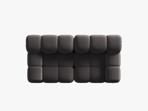 CANAPEA MODULARA BELLIS, 2 LOCURI, 188 CM, GRI INCHIS 97, TAPITERIE DIN CATIFEA, DESIGN DEOSEBIT - Img 2