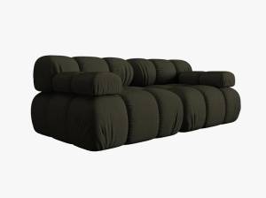 CANAPEA MODULARA BELLIS, CU 2 LOCURI, VERDE AMAZON, CU TAPITERIE DIN TEXTIL 3D SONIC, MICADONI - Img 2