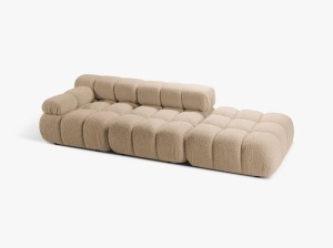 CANAPEA MODULARA BELLIS, PE DREAPTA, NISIPIU, CU TAPITERIE DIN TEXTIL BOUCLE ROLF, MICADONI - Img 2