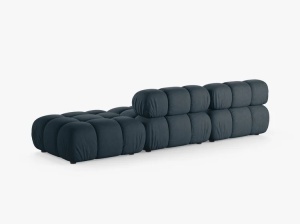 CANAPEA MODULARA BELLIS, PE DREAPTA, PETROL INCHIS, CU TAPITERIE DIN TEXTIL STRUCTURAT LIBERTY, MICADONI - Img 3